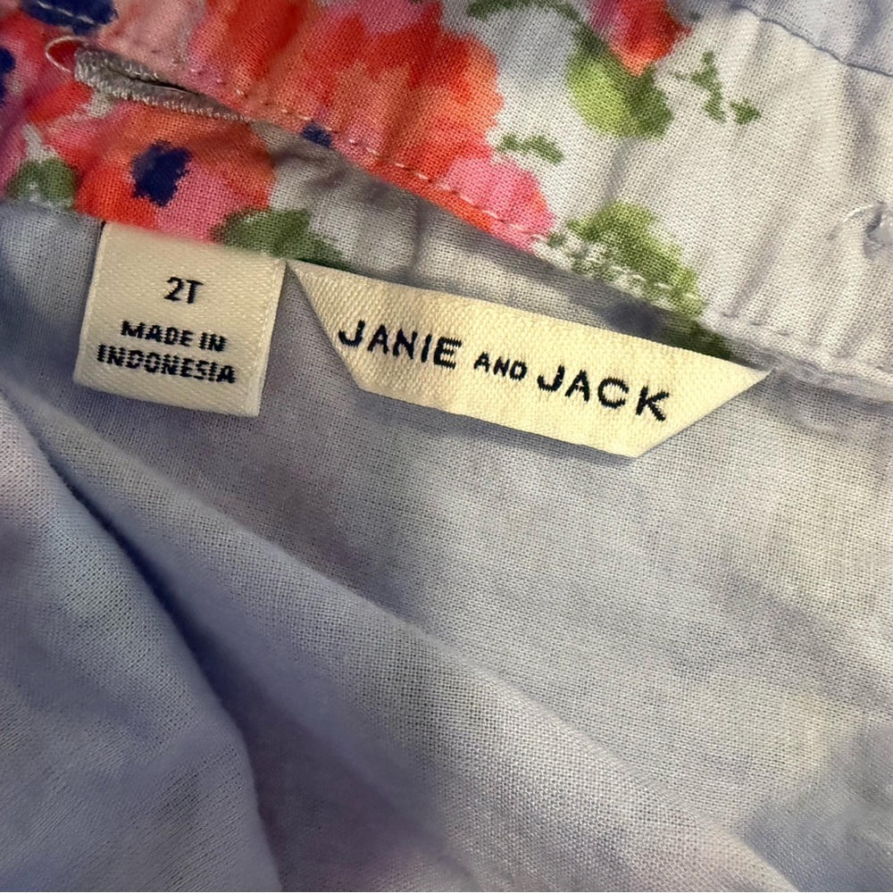 Janie and Jack Blue Floral Dress - 2T - Picture 3 of 3